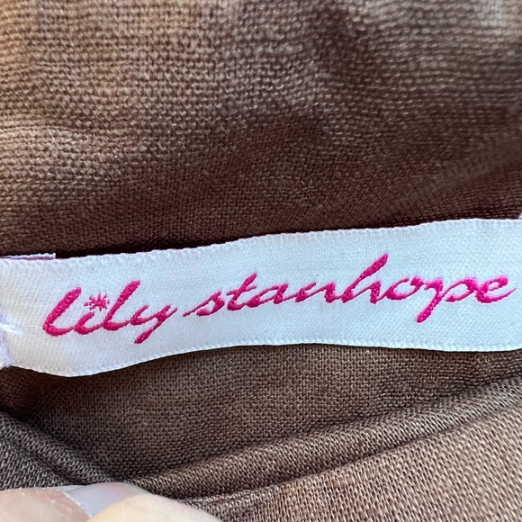 NWT Lily Stanhope Brown Linen Blend Skirt Sz 8 - Picture 4 of 11